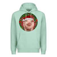 Seafoam Pig Christmas Premium Hoodie - RanaPortraitStore