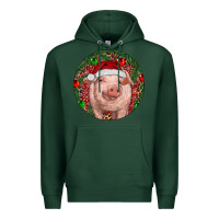 Sports Green Pig Christmas Premium Hoodie - RanaPortraitStore