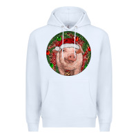 White Pig Christmas Premium Hoodie - RanaPortraitStore