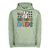 Pigment Oil Green the birthday dude Urban Hoodie - MaliasSmallBusiness