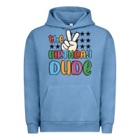 Pigment Pebble Blue the birthday dude Urban Hoodie - MaliasSmallBusiness