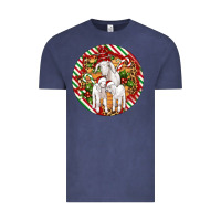 Vintage Denim christmas goat family ornament Vintage Tee - Artiststas