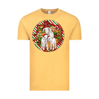 Vintage Mustard christmas goat family ornament Vintage Tee - Artiststas