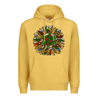 Antique Gold Leopard Christmas Sunflower Premium Hoodie - RanaPortraitStore