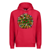Cardinal Leopard Christmas Sunflower Premium Hoodie - RanaPortraitStore