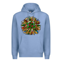 Colony Blue Leopard Christmas Sunflower Premium Hoodie - RanaPortraitStore