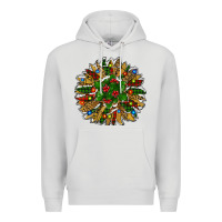Dove Grey Leopard Christmas Sunflower Premium Hoodie - RanaPortraitStore