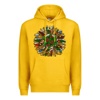 Lemon Leopard Christmas Sunflower Premium Hoodie - RanaPortraitStore