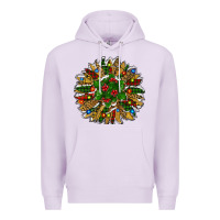 Lilac Leopard Christmas Sunflower Premium Hoodie - RanaPortraitStore