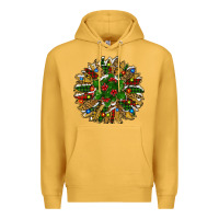 Mustard Leopard Christmas Sunflower Premium Hoodie - RanaPortraitStore