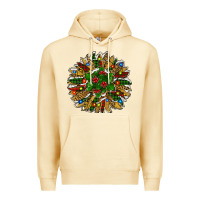 Pina Colada Leopard Christmas Sunflower Premium Hoodie - RanaPortraitStore