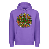 Purple Leopard Christmas Sunflower Premium Hoodie - RanaPortraitStore