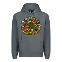 Rock Leopard Christmas Sunflower Premium Hoodie - RanaPortraitStore