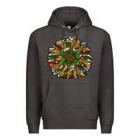 Smoke Leopard Christmas Sunflower Premium Hoodie - RanaPortraitStore