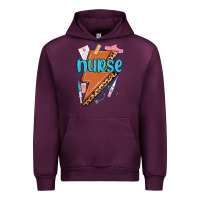 Mauve Wine nurse lightning bolt Urban Hoodie - MaliasSmallBusiness
