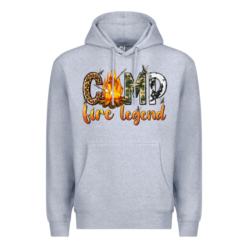 Camp Fire Legend With Fire Premium Hoodie by texasbilliewilder | Teevron