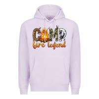 Lilac camp fire legend with fire Premium Hoodie - texasbilliewilder