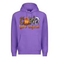 Purple camp fire legend with fire Premium Hoodie - texasbilliewilder