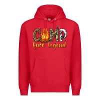 Red camp fire legend with fire Premium Hoodie - texasbilliewilder