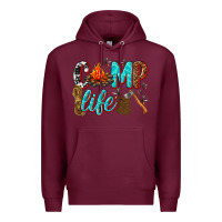 Burgundy camp life Premium Hoodie - texasbilliewilder