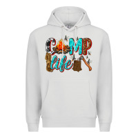 Dove Grey camp life Premium Hoodie - texasbilliewilder