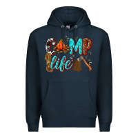 Navy camp life Premium Hoodie - texasbilliewilder