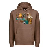 Chestnut camp life coffee with coffee cup Premium Hoodie - texasbilliewilder