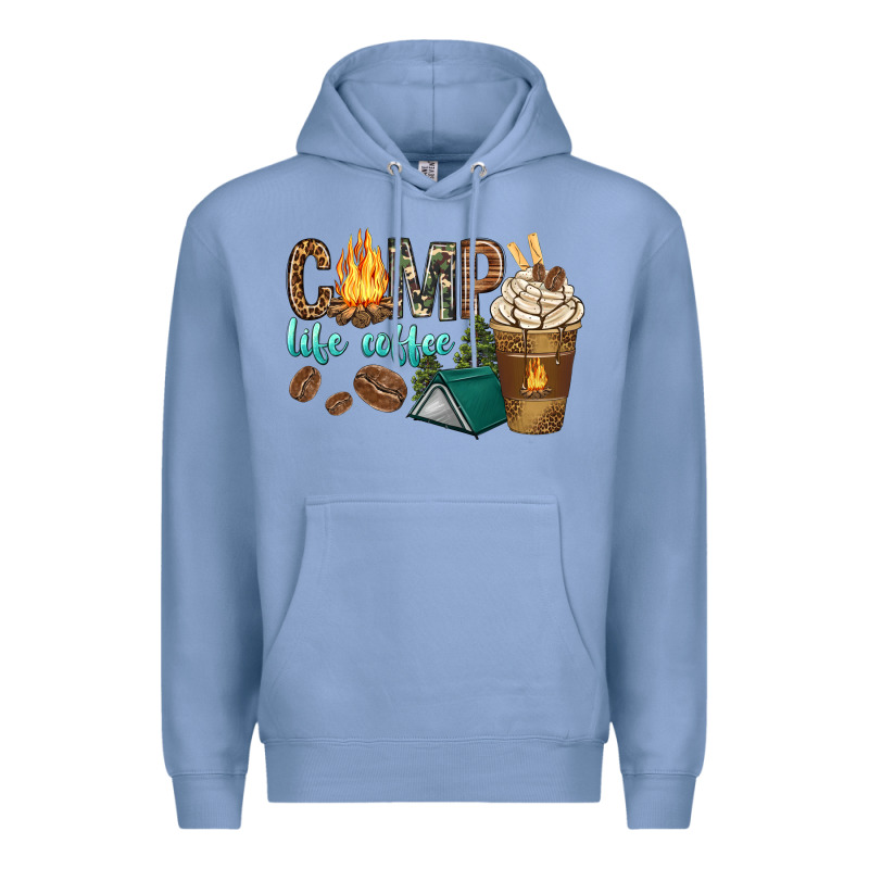 Camp Life Coffee With Coffee Cup Premium Hoodie by texasbilliewilder | Teevron