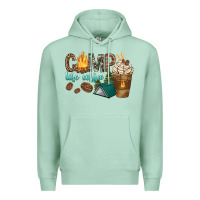 Seafoam camp life coffee with coffee cup Premium Hoodie - texasbilliewilder