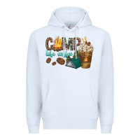 White camp life coffee with coffee cup Premium Hoodie - texasbilliewilder