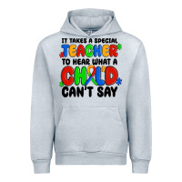 Heather Grey it takes a special teacher to hear what a child ca Urban Hoodie - MaliasSmallBusiness