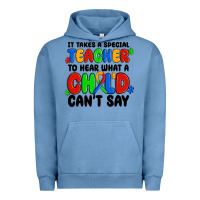 Pigment Pebble Blue it takes a special teacher to hear what a child ca Urban Hoodie - MaliasSmallBusiness