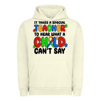 Pigment Pistachio it takes a special teacher to hear what a child ca Urban Hoodie - MaliasSmallBusiness
