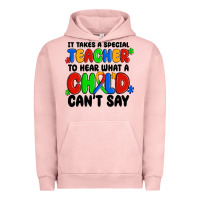 Pigment Salmon it takes a special teacher to hear what a child ca Urban Hoodie - MaliasSmallBusiness
