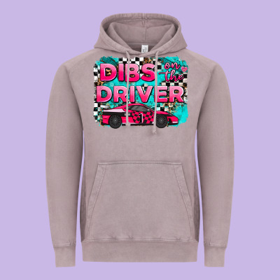 Dibs On The Driver Background Vintage Hoodie Designed By Adodesignshop