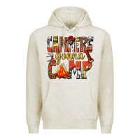 Oatmeal Heather campers gonna camp western Premium Hoodie - texasbilliewilder