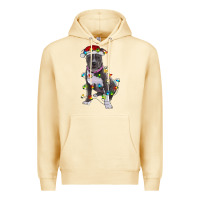 Pina Colada Pitbull With Christmas Lights Premium Hoodie - RanaPortraitStore