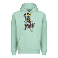 Seafoam Pitbull With Christmas Lights Premium Hoodie - RanaPortraitStore