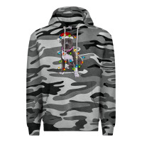 Slate Camo Pitbull With Christmas Lights Premium Hoodie - RanaPortraitStore