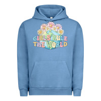 Pigment Pebble Blue girls run the world Urban Hoodie - MaliasSmallBusiness
