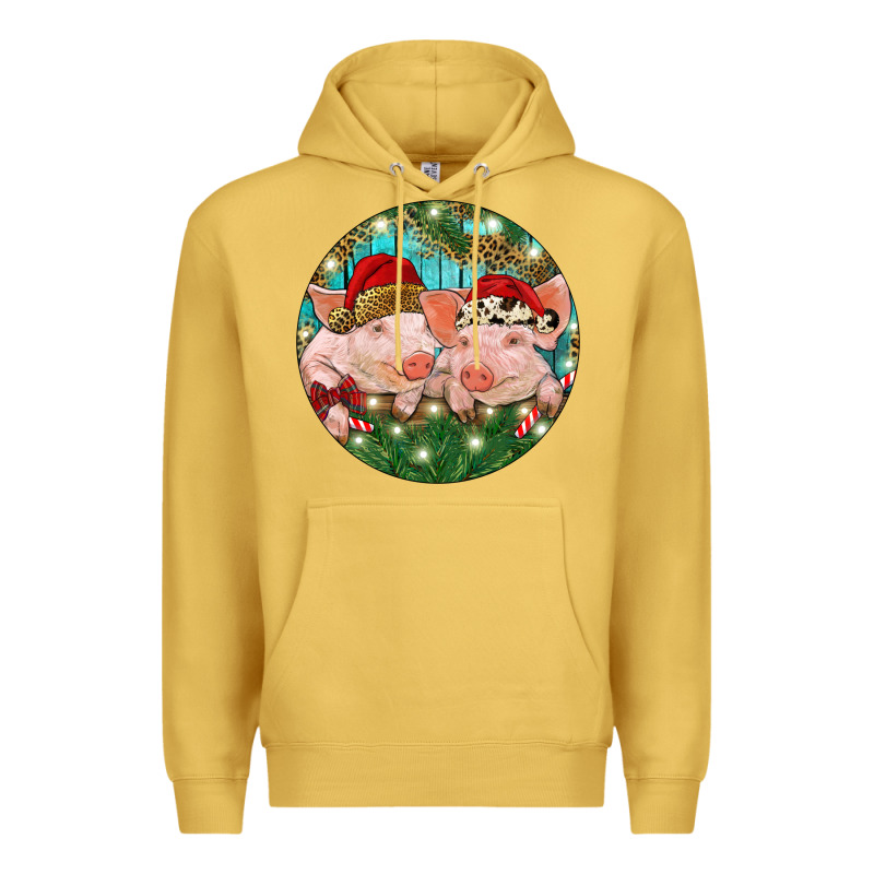 Christmas Pigs Premium Hoodie by RanaPortraitStore | Teevron