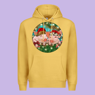 Premium Hoodie Christmas Pigs