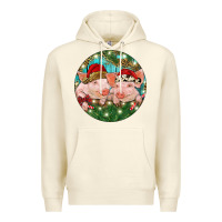 Sandshell Christmas Pigs Premium Hoodie - RanaPortraitStore