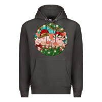 Smoke Christmas Pigs Premium Hoodie - RanaPortraitStore