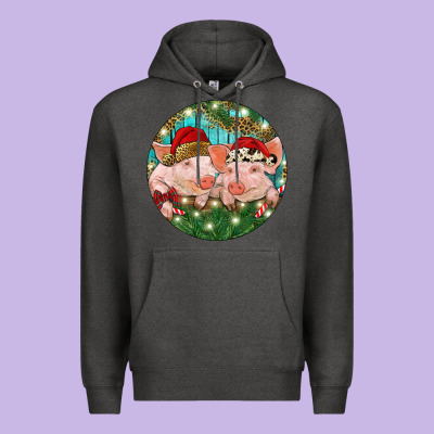 Premium Hoodie Christmas Pigs