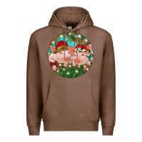 Chestnut Christmas Pigs Premium Hoodie - RanaPortraitStore