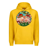 Lemon Christmas Pigs Premium Hoodie - RanaPortraitStore