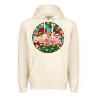 Tofu Christmas Pigs Premium Hoodie - RanaPortraitStore