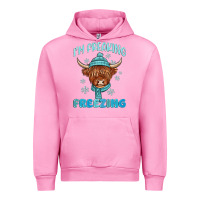 Fuchsia Pink i'm freaking freezing Urban Hoodie - MaliasSmallBusiness