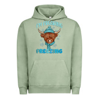 Pigment Oil Green i'm freaking freezing Urban Hoodie - MaliasSmallBusiness
